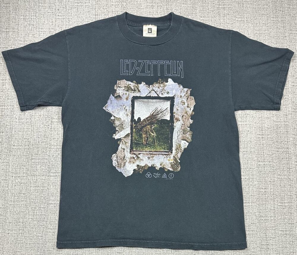 Vintage Led Zeppelin Shirt Sz L Zoso Album Cover Double Sided Winterland 1999